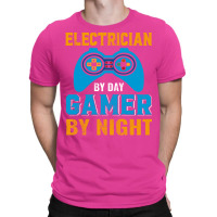 Electrician By Day Gamer By Night Summer T-shirt | Artistshot