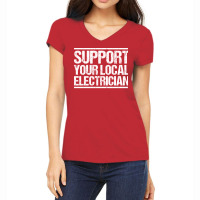 Electrician Lineman Wireman Electronics Technician Women's V-neck T-shirt | Artistshot