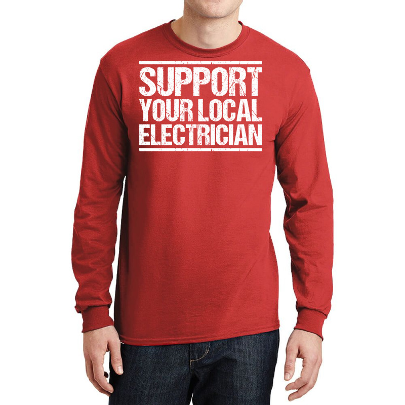 Electrician Lineman Wireman Electronics Technician Long Sleeve Shirts by nehamafayedhy | Artistshot