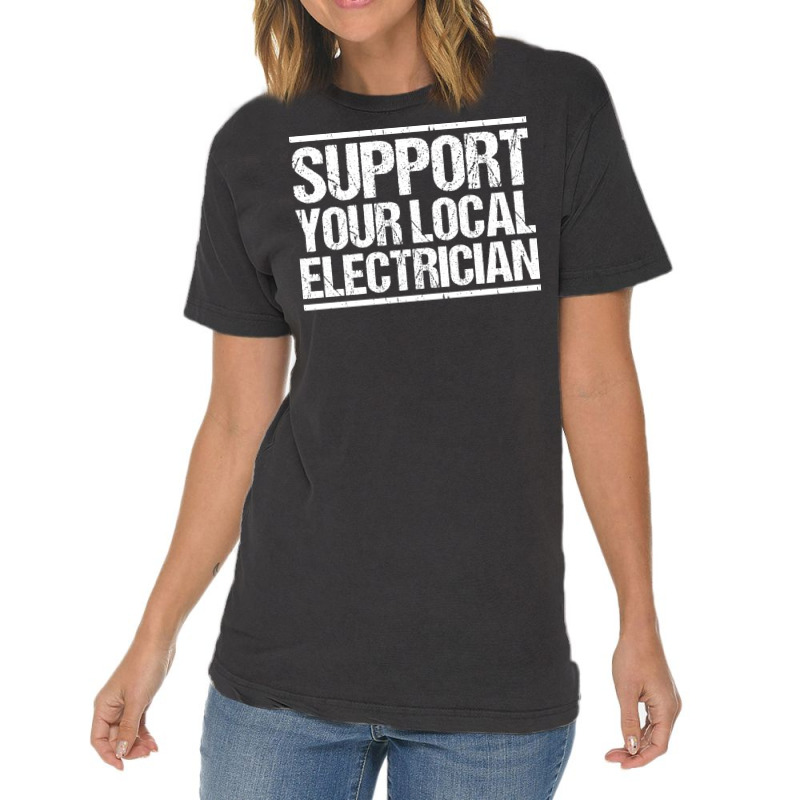 Electrician Lineman Wireman Electronics Technician Vintage T-Shirt by nehamafayedhy | Artistshot