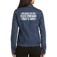 Electrician Lineman Wireman Electronics Technician Ladies Denim Jacket | Artistshot