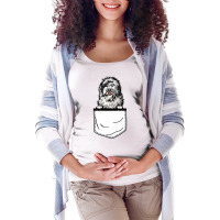 Old English Sheepdog Pocket Dog Humor Maternity Scoop Neck T-shirt | Artistshot