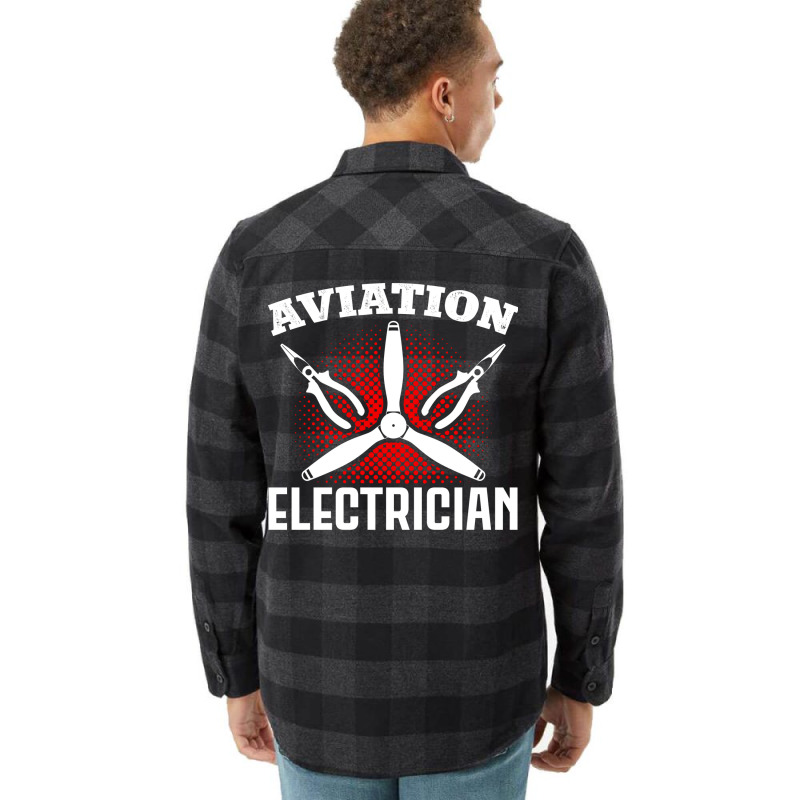 Aviation Electrician Airplane Repair 70s Flannel Shirt by jakimseferq | Artistshot