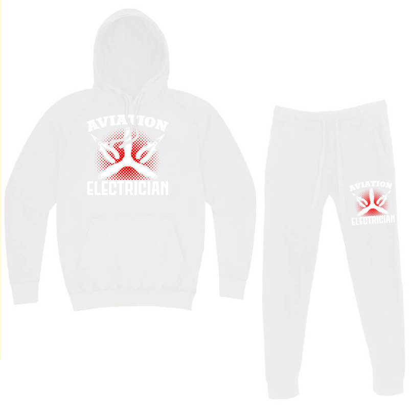 Aviation Electrician Airplane Repair 70s Hoodie & Jogger set by jakimseferq | Artistshot