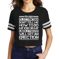 Electrician Lineman Wireman Electronics Technician Scorecard Crop Tee | Artistshot