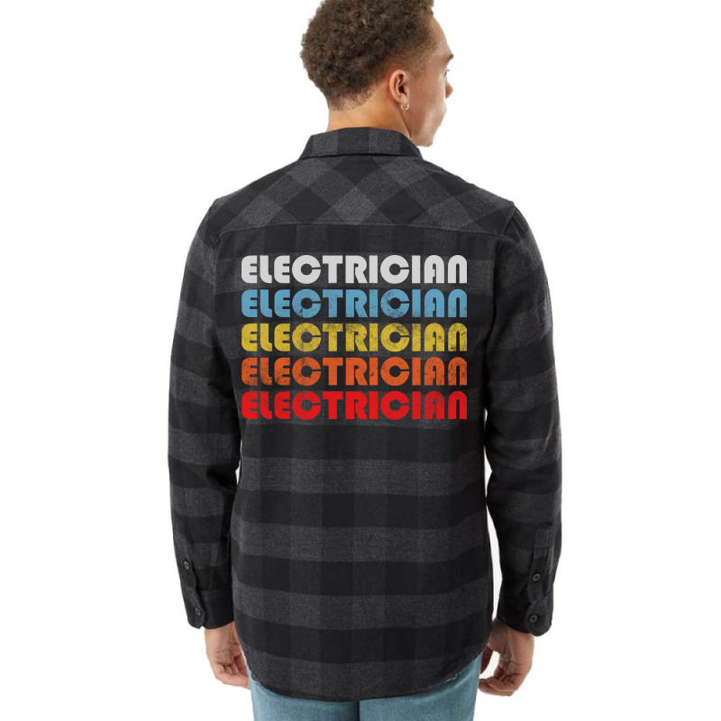 Electrician Gift Retro Design Perfect Present For Flannel Shirt | Artistshot