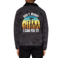 I Can Fix It Green Unisex Sherpa-lined Denim Jacket | Artistshot