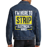 Electrician Lineman Wireman Electronics Technician Men Denim Jacket | Artistshot