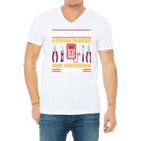 Electrician Red Humor V-neck Tee | Artistshot