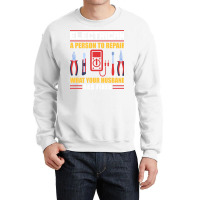 Electrician Red Humor Crewneck Sweatshirt | Artistshot