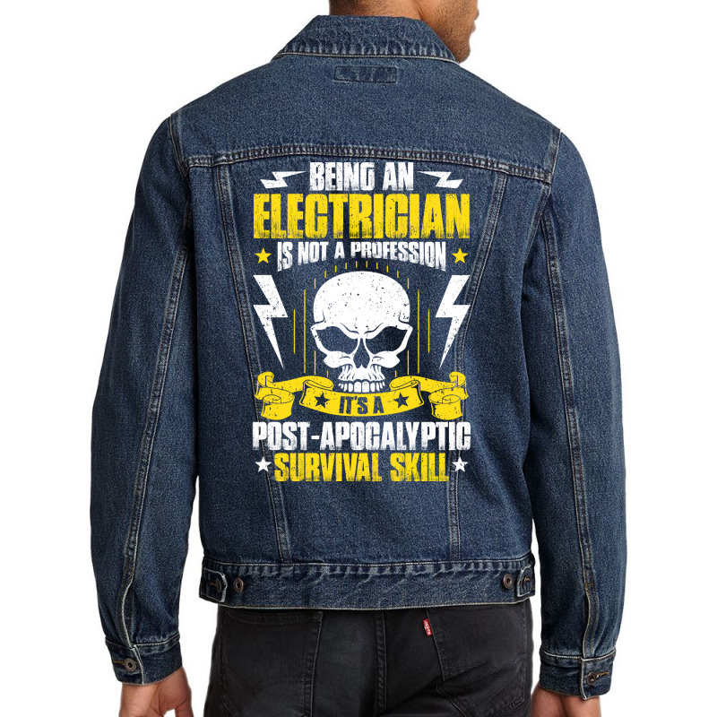 Electrician Lineman Wireman Electronics Technician Men Denim Jacket | Artistshot