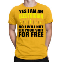 Yes I Am Electrician Nostalgia T-shirt | Artistshot