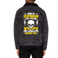 Electrician Lineman Wireman Electronics Technician Unisex Sherpa-lined Denim Jacket | Artistshot