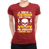 Electrician Lineman Wireman Electronics Technician Ladies Fitted T-shirt | Artistshot