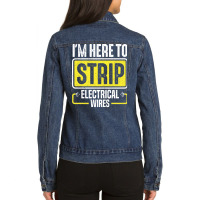 Electrician Lineman Wireman Electronics Technician Ladies Denim Jacket | Artistshot