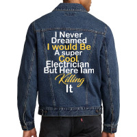 Electrician Vintage Retro Men Denim Jacket | Artistshot