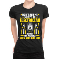 Electrician Lineman Wireman Electronics Technician Ladies Fitted T-shirt | Artistshot