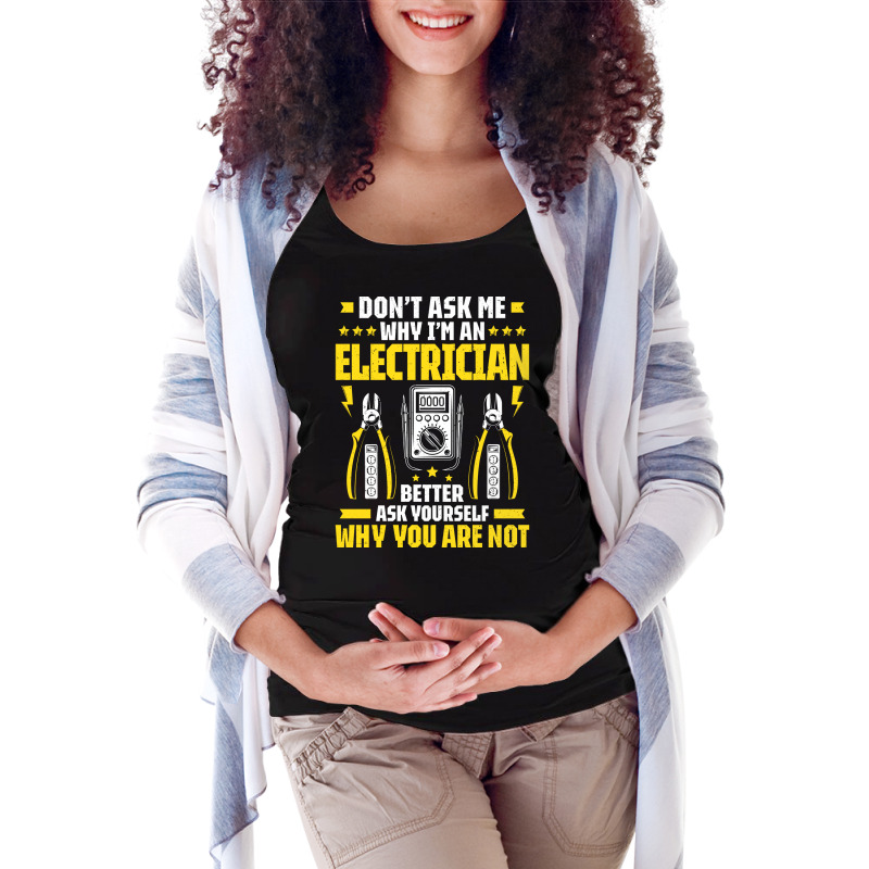 Electrician Lineman Wireman Electronics Technician Maternity Scoop Neck T-shirt by vaarstmatjiuz | Artistshot