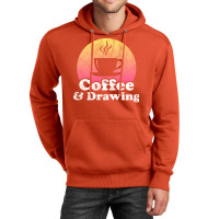 Coffee And Drawing Yellow Unisex Hoodie | Artistshot