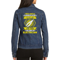 Electrician Lineman Wireman Electronics Technician Ladies Denim Jacket | Artistshot