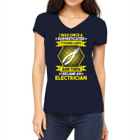 Electrician Lineman Wireman Electronics Technician Women's V-neck T-shirt | Artistshot