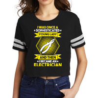 Electrician Lineman Wireman Electronics Technician Scorecard Crop Tee | Artistshot