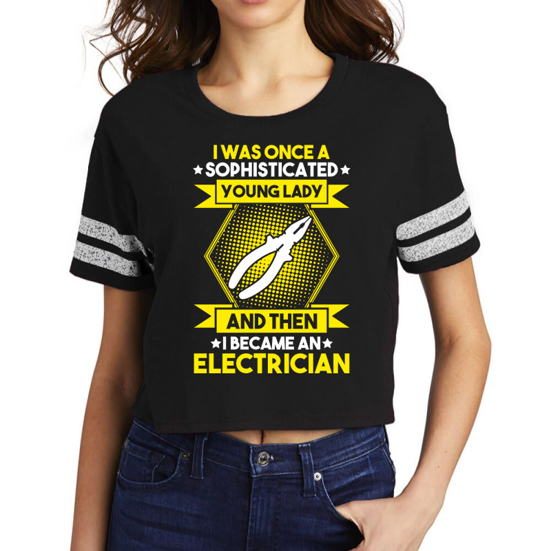 Electrician Lineman Wireman Electronics Technician Scorecard Crop Tee by grovasejubh | Artistshot