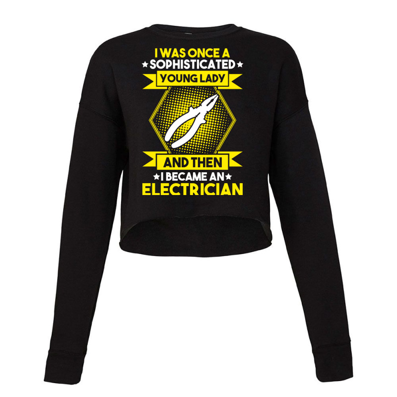 Electrician Lineman Wireman Electronics Technician Cropped Sweater by grovasejubh | Artistshot