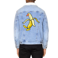 Funny Animal Lover Duck In Banana Duck Stars Unisex Sherpa-lined Denim Jacket | Artistshot