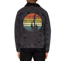 Lineman Vintage Retro Electric Cable Aesthetic Unisex Sherpa-lined Denim Jacket | Artistshot