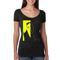 Black And Yellow Face Hippie Women's Triblend Scoop T-shirt | Artistshot