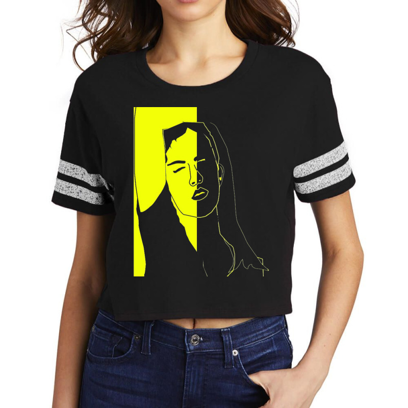 Black And Yellow Face Hippie Scorecard Crop Tee by barajemucozom | Artistshot