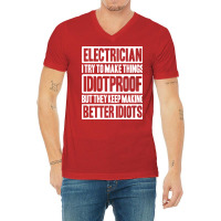 Electrician Lineman Wireman Electronics Technician V-neck Tee | Artistshot