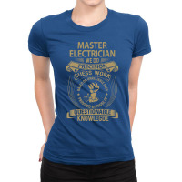 Master Electrician We Do Precision Ladies Fitted T-shirt | Artistshot