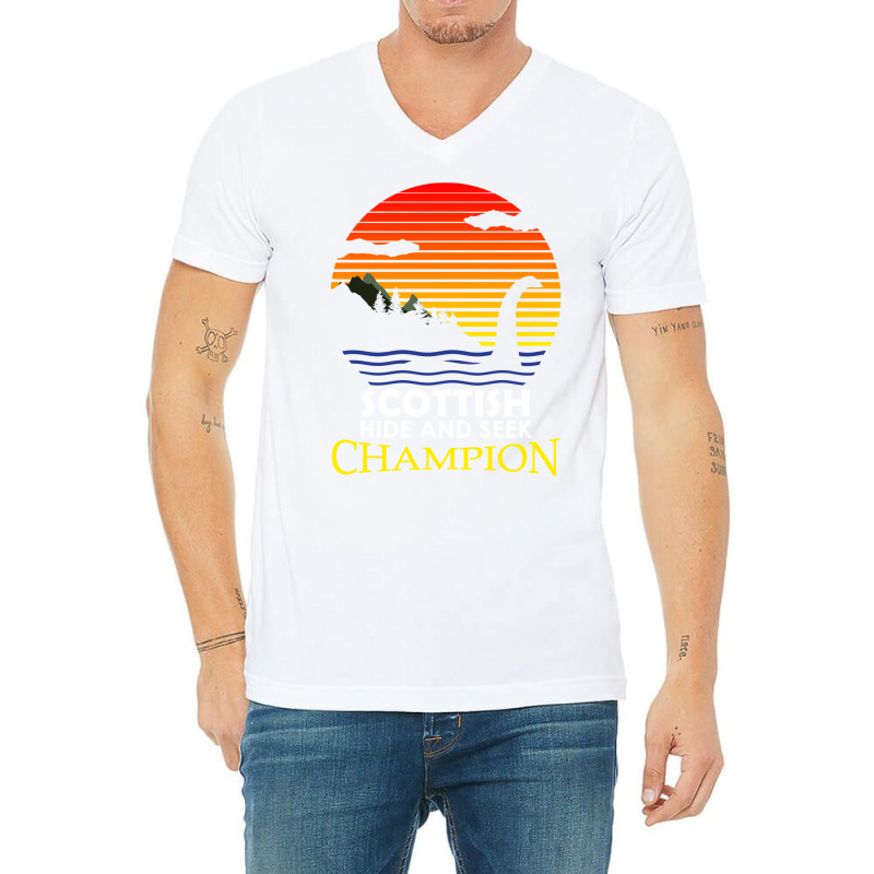 Scottish Hide And Seek Champion V-Neck Tee by jepthabaabiw | Artistshot