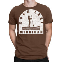 Duck Lake Paddleboarding Michigan Gift T-shirt | Artistshot