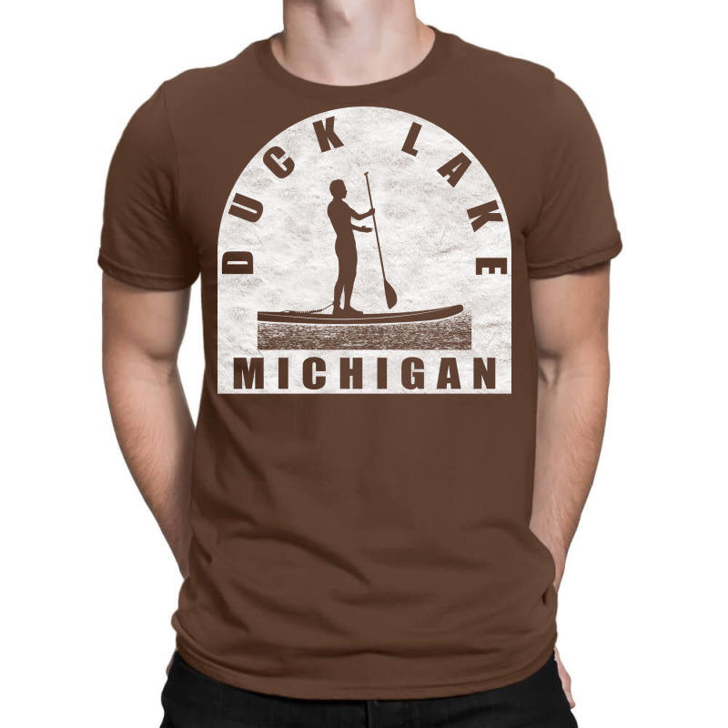 Duck Lake Paddleboarding Michigan Gift T-shirt | Artistshot