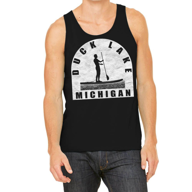 Duck Lake Paddleboarding Michigan Gift Tank Top | Artistshot