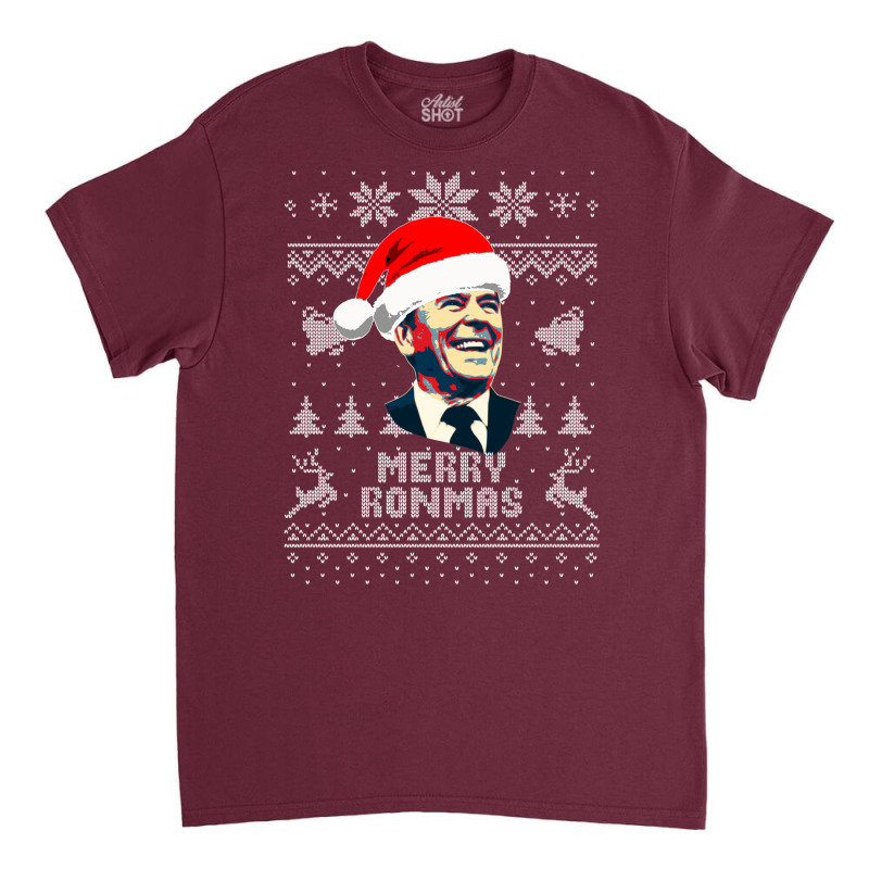 Ronald Reagan Merry Ronmas Classic T-shirt by megyasarez | Artistshot