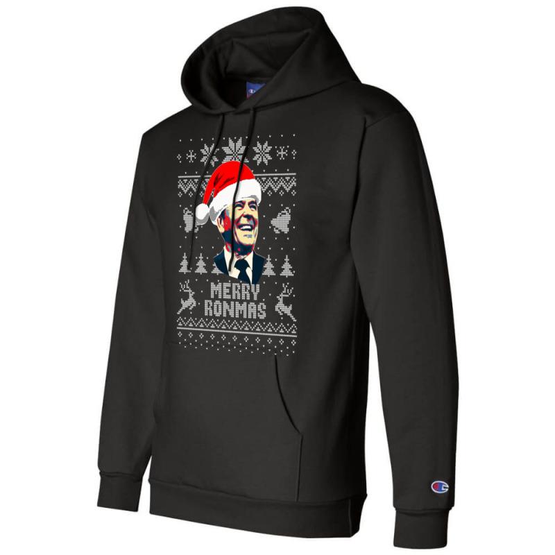 Ronald Reagan Merry Ronmas Champion Hoodie by megyasarez | Artistshot