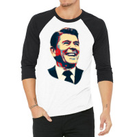 Ronald Reagan Pop Art 3/4 Sleeve Shirt | Artistshot