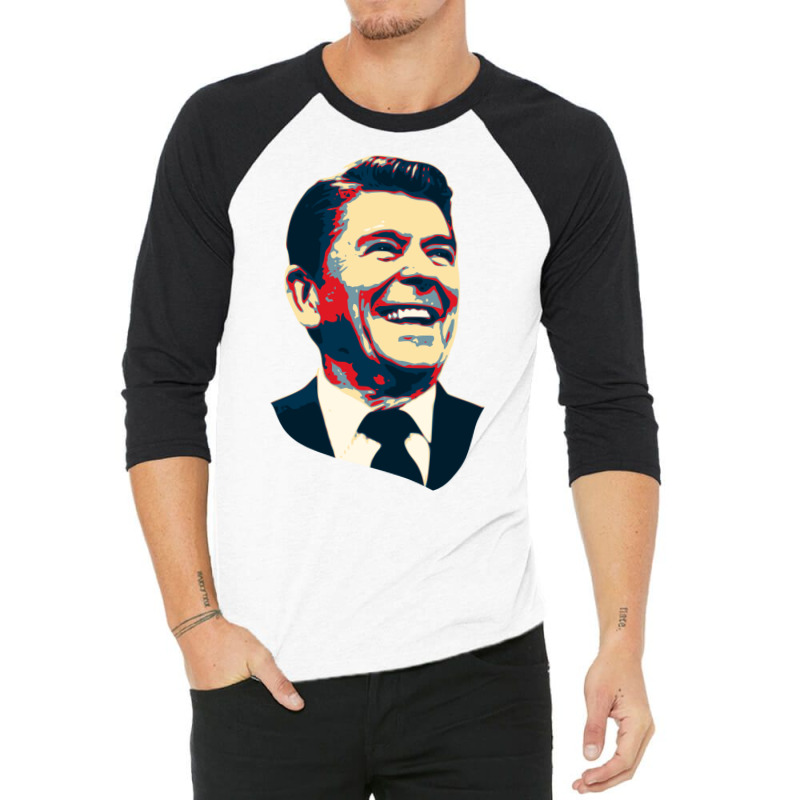 Ronald Reagan Pop Art 3/4 Sleeve Shirt | Artistshot