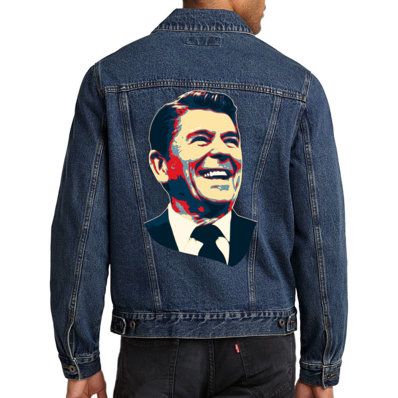 Ronald Reagan Pop Art Men Denim Jacket | Artistshot