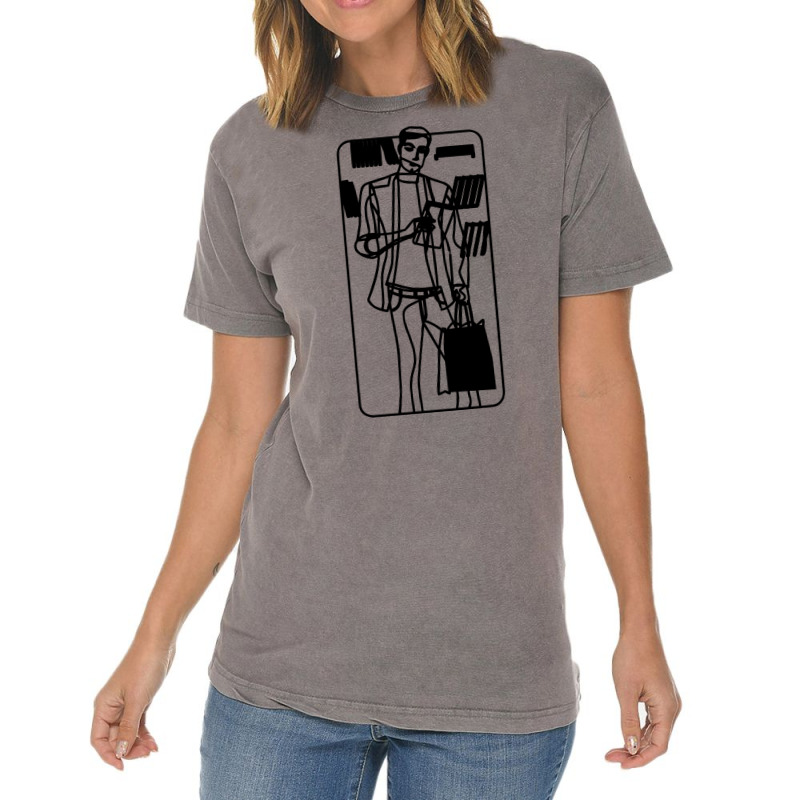 Fashiondrawing Man Reading Vintage T-shirt | Artistshot