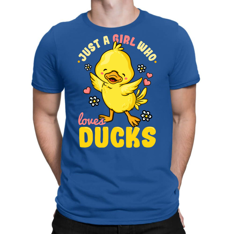 Just A Girl Who Loves Ducks Cute Duck Lover Yellow T-Shirt by argirwpaenov9 | Artistshot