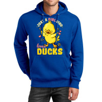 Just A Girl Who Loves Ducks Cute Duck Lover Yellow Unisex Hoodie | Artistshot