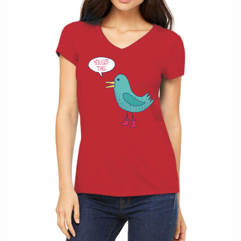 Emotional Support Duck Funny Women's V-Neck T-Shirt by sawakolileoko | Artistshot