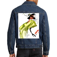 Green Dress Hippie Men Denim Jacket | Artistshot