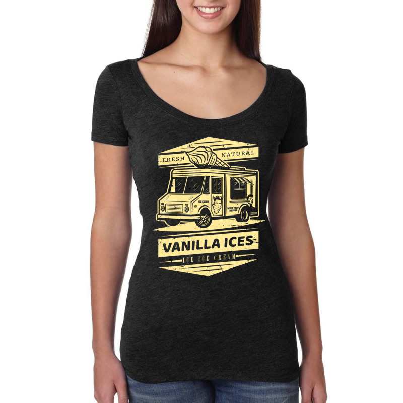 Fresh Natural Vanilla Ices Ice Ice Cream Women's Triblend Scoop T-shirt by luksixhefri0 | Artistshot