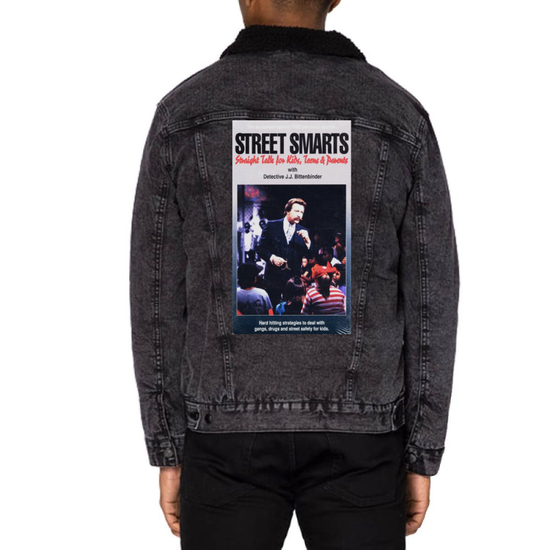 Street Smarts Unisex Sherpa-Lined Denim Jacket by molaeilyvq | Artistshot